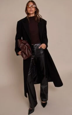 Prettylittlething Black Faux Leather Pants