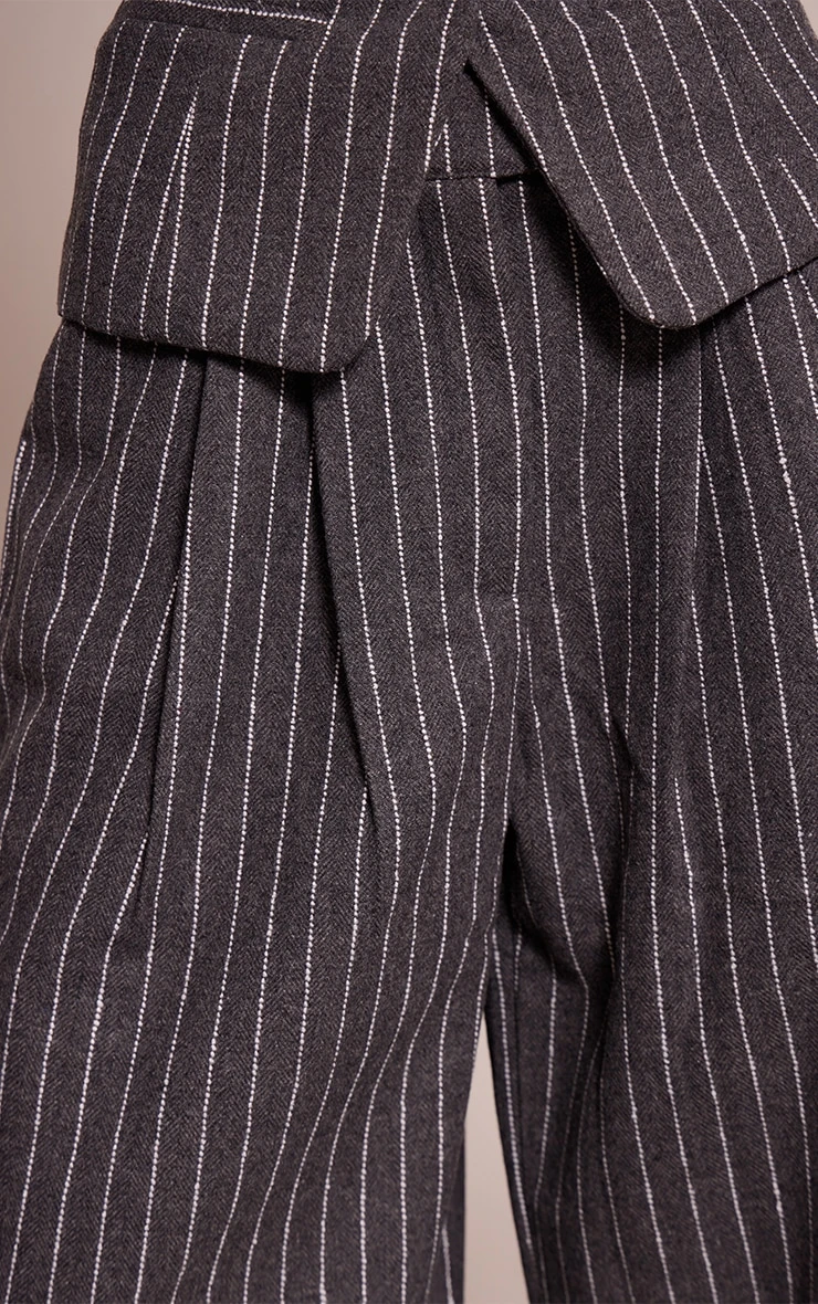 Charcoal Woven Brushed Straight Leg Pant 4 Charcoal Woven Brushed Straight Leg Pant - Image 4