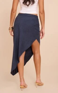 Prettylittlething Indigo Peachskin Floaty Asymmetric Midaxi Skirt -Pretty Little Thing Shop c39605cb230585b5f480af6dcb1ff63543654ba1 CNN3282 3 indigo peachskin floaty asymmetric midaxi skirt