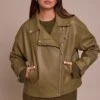 Prettylittlething Olive Faux Leather Oversized Biker Jacket -Pretty Little Thing Shop c3fe706c4cc98e229228b3aa79eef7369cb35683 CNN9051 1 olive faux leather oversized biker jacket