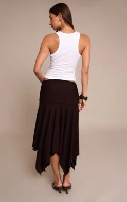 Prettylittlething Chocolate Soft Touch Ruched Asymmetric Midi Skirt -Pretty Little Thing Shop c4b9e2d012d02cf029fccddf68f25af77d181ea1 CNO8052 3 chocolate soft touch ruched asymmetric midi skirt