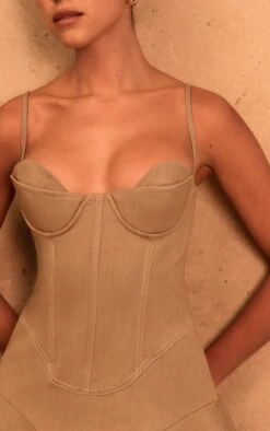 Prettylittlething PLT Label Stone Denim Look Tailored Bust Detail Pleated Hem Bodycon Dress -Pretty Little Thing Shop c4e97cc098f723f871f53486a1909ce80690733b CNM0619 4 plt label stone denim look tailored bust detail pleated hem bodycon dress