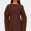 Prettylittlething Chocolate Woven Twist Detail Balloon Sleeve Dress 11 Prettylittlething Chocolate Woven Twist Detail Balloon Sleeve Dress -Pretty Little Thing Shop c5359ffb3989df47f0f5d4aaf97300b41def1884 cnl4667 1