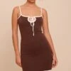 Prettylittlething Chocolate Contrast Tie Mini Dress -Pretty Little Thing Shop c55efdac957a554abfc0a898cf84df7d50d7c142 CNN6432 1 chocolate contrast tie mini dress