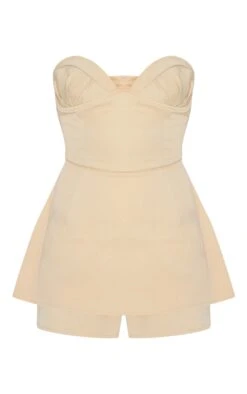 Prettylittlething Stone Woven Bust Cup Detail Peplum Romper -Pretty Little Thing Shop c58a7e1f64ee1c8d684985c4cd2ba7311d2ca8e2 cnm0464 5