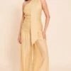Prettylittlething Mustard Textured One Shoulder Scarf Detail Jumpsuit -Pretty Little Thing Shop c5e054bce766e7bdd6a5e54713991fb364508d94 CNN3667 1 mustard textured one shoulder scarf detail jumpsuit