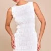 Prettylittlething White Boat Neck Shirred Bodycon Dress -Pretty Little Thing Shop c61323a0c556d5107c5eb54807e25e94cc511a99 CNM3573 1 white boat neck shirred bodycon dress