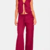 Prettylittlething Cherry Red Woven Mid Rise Wide Leg Pants -Pretty Little Thing Shop c7180e9b940d8a494795e260b5106eacb786fb09 CNK1896 1