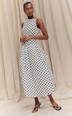 Prettylittlething Monochrome Polka Dot Printed Dropped Waist Midaxi Dress 6 Prettylittlething Monochrome Polka Dot Printed Dropped Waist Midaxi Dress -Pretty Little Thing Shop c71bb6f59aa5cfa635e56c82b689481607cdf735 CNL8368 3 monochrome polka dot printed dropped waist midaxi dress