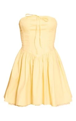 Prettylittlething Lemon Bandeau Lace Detail Shift Dress -Pretty Little Thing Shop c72c09222dd8a07c240850239cd7563406f18cc0 CNN7279 5 lemon bandeau lace detail shift dress