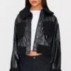 Prettylittlething Black Borg Pocket Front Faux Leather Cropped Coat -Pretty Little Thing Shop c826e7007e1406e9cb14c28c0f0bd3c4888910c7 cnf4886 1