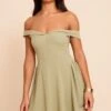 Prettylittlething Sage Bardot Shift Dress