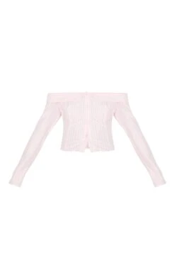Prettylittlething Pink Striped Bardot Peach Skin Shirt -Pretty Little Thing Shop c88a875386f5d73b8620a7ea8020ff845ca03dae CNL9451 5 pink striped bardot peach skin shirt