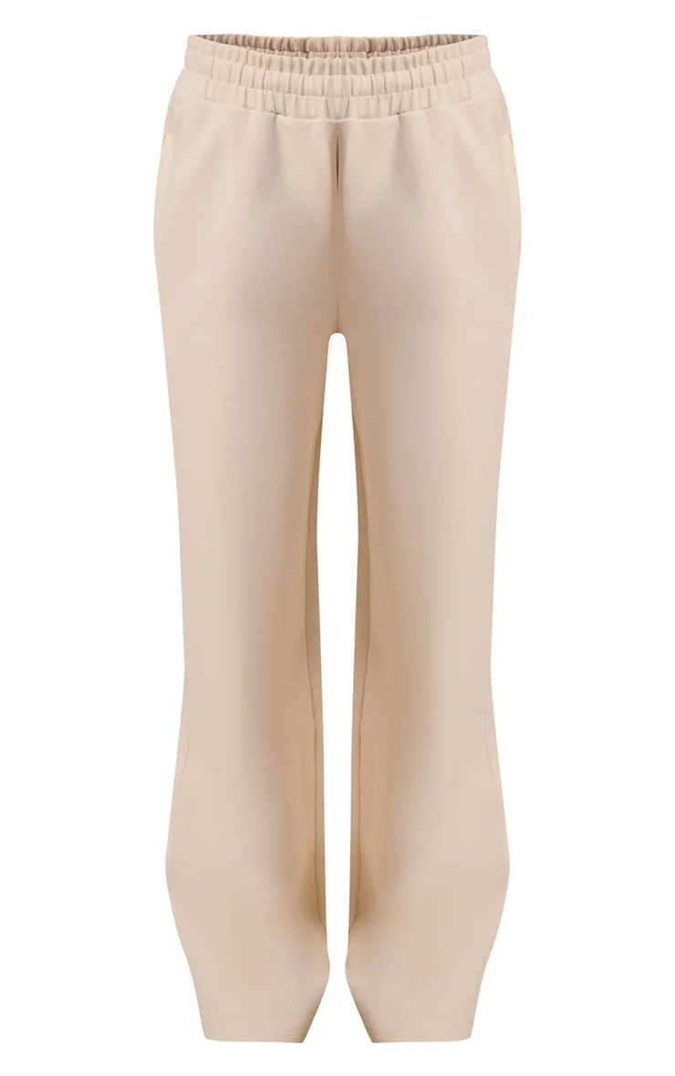 Prettylittlething Cream 350 GSM Interlock Wide Leg Sweatpants 5 Prettylittlething Cream 350 GSM Interlock Wide Leg Sweatpants - Image 5