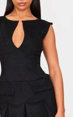 Prettylittlething Black Faux Suede Pleated Pocket Detail Shift Dress 8 Prettylittlething Black Faux Suede Pleated Pocket Detail Shift Dress -Pretty Little Thing Shop c937dd54663d8b3ac2e74c9a586569a69eb45c50 cnl1975 4