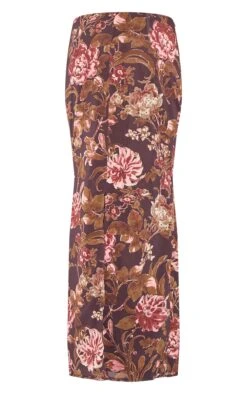 Prettylittlething Brown Floral Print Chiffon Maxi Skirt -Pretty Little Thing Shop c942b295f3ca634e606c973f4dd36ceb3a690ca3 CNL9340 5 brown floral print chiffon maxi skirt