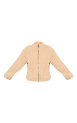 PrettyLittleThing Buttercream Faux Suede Zip-Front Bomber Jacket -Pretty Little Thing Shop c96bbbbe26c9128694e8268ca33564d4e443af23 CNN8563 5 buttercream suede bomber jacket