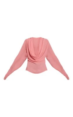 Peach Chiffon Cowl Neck Long Sleeve Blouse -Pretty Little Thing Shop c97b8618bbfe1bbd84f6a44c51867a36f58aca48 CNO0769 5 peach chiffon cowl neck long sleeve blouse