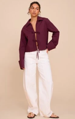 Prettylittlething Plum Tie Front Linen Look Collar Blazer 6 Prettylittlething Plum Tie Front Linen Look Collar Blazer -Pretty Little Thing Shop c9af2d20c38d150b08ff37386b13169d459b6c79 CNM7712 3 plum tie front linen look collar blazer