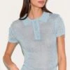 Prettylittlething Light Blue Sheer Knit Polo Top -Pretty Little Thing Shop c9bc3246807a7a4dd95e4c8e5c56db42779e2441 CNM9268 1 light blue sheer knit polo top
