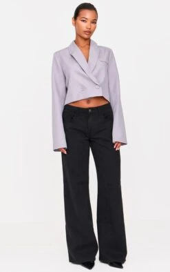 Prettylittlething Grey Woven Cropped Shoulder Padded Blazer 7 Prettylittlething Grey Woven Cropped Shoulder Padded Blazer -Pretty Little Thing Shop c9d0c191f6ef8cb8238d46a72cf7524cdd870fb1 CNL5005 3 grey woven cropped shoulder padded blazer