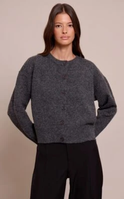 Prettylittlething Charcoal Crew Neck Knit Cardigan -Pretty Little Thing Shop c9e242e2e743553d33b20f8c740befda75d2bc6f CNN6372 1 charcoal crew neck knit cardigan