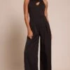 Prettylittlething Black Woven Key Hole Wide Leg Jumpsuit -Pretty Little Thing Shop ca9cfe3149638afea9270b028b4bf7a5cb01cf42 CNO3063 1 black woven key hole wide leg jumpsuit