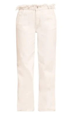 Prettylittlething White Extreme Frayed Waistband Wide Leg Jeans -Pretty Little Thing Shop caa49307e313c07b1d7c081c4d76913f68d7f71d CNM4734 5 white extreme frayed waistband wide leg jeans