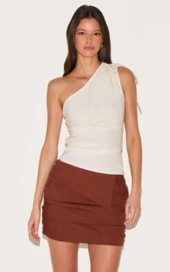 Prettylittlething Chocolate Linen Blend Foldover Ruched Mini Skirt 9 Prettylittlething Chocolate Linen Blend Foldover Ruched Mini Skirt -Pretty Little Thing Shop cabb4de34a5d326cbe6974088571cbafd6586a67 CNM4240 4 chocolate linen blend foldover ruched mini skirt