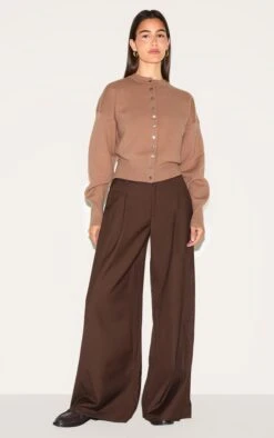 Prettylittlething Taupe Compact Knit Button Through Cardigan -Pretty Little Thing Shop cadeaf82f4ac49285de48dc61c54d5bb34c762fb CNL9593 3 taupe compact knit button through cardigan