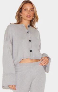 Grey Turn Up Sleeve Knit Cardigan 8 Grey Turn Up Sleeve Knit Cardigan -Pretty Little Thing Shop cb3e9baa27f6fa830349c9ddf778893f1724c28a cnm1486 4