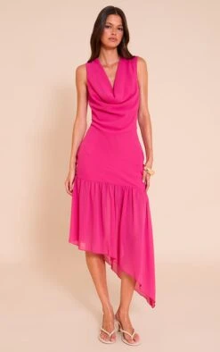 Prettylittlething Fuschia Chiffon Drape Detail Asymmetric Midaxi Dress -Pretty Little Thing Shop cb42742c591591ec5c73f6bb6f5a4877a3d98afb CNN1726 3 fuschia chiffon drape detail asymmetric midaxi dress