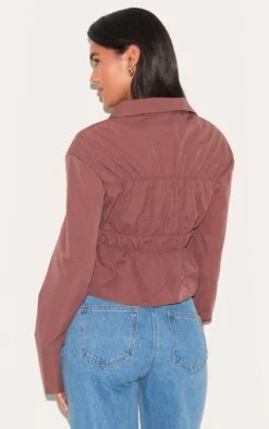 Prettylittlething Dark Brown Shirred Shirt 6 Prettylittlething Dark Brown Shirred Shirt -Pretty Little Thing Shop cbfc32095b55452f53fd4e1f1a91ba6664087b67 CNL9463 2 dark brown shirred shirt