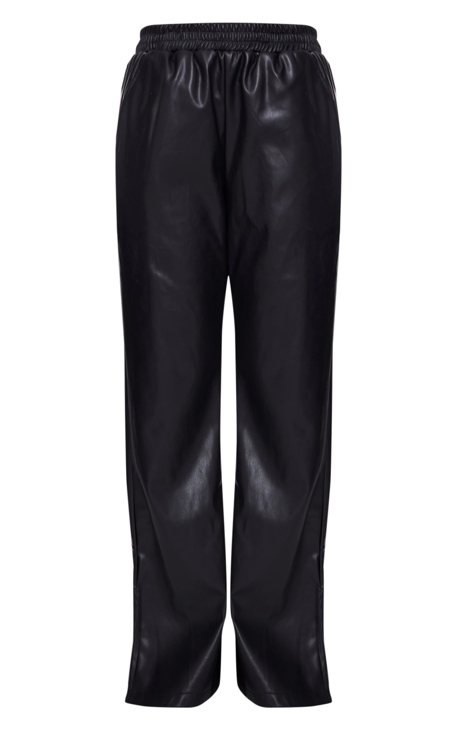 Prettylittlething Black Faux Leather Elasticated Waist Straight Leg Pants 5 Prettylittlething Black Faux Leather Elasticated Waist Straight Leg Pants - Image 5