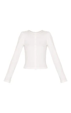 Prettylittlething Cream Waffle Button Up Long Sleeve Top -Pretty Little Thing Shop cc69abe57b2f6e9ece2857205a9a0105a40b5f50 CNL8767 5 cream waffle button up long sleeve top