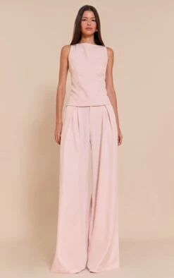 Prettylittlething Pale Pink Racer Neck Detail Top -Pretty Little Thing Shop cd5d2ef820fc6d4ea0c5d95caa6dacbf4de81de6 CNN4434 3 pale pink racer neck detail top