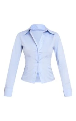 Prettylittlething Sky Blue Fitted Long Sleeve Shirt -Pretty Little Thing Shop cdd1504cadf0b5130de1af52dbfc2c7481c3a945 CNN0893 5 sky blue fitted long sleeve shirt