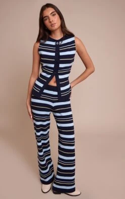 Prettylittlething Navy Viscose Compact Striped Vest -Pretty Little Thing Shop cef100a9ce4e8b05cb1d480247ceadfba6e37cd8 cno9317 3 navy viscose compact striped waistcoat