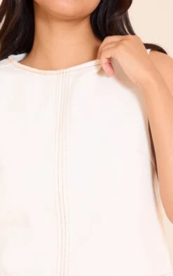 Prettylittlething Ecru Round Neck Sleeveless Boxy Denim Top -Pretty Little Thing Shop cefb01e5c062650cc5021ecdccd6f4ce8c4893e5 CNL7794 4 ecru round neck sleeveless boxy denim top