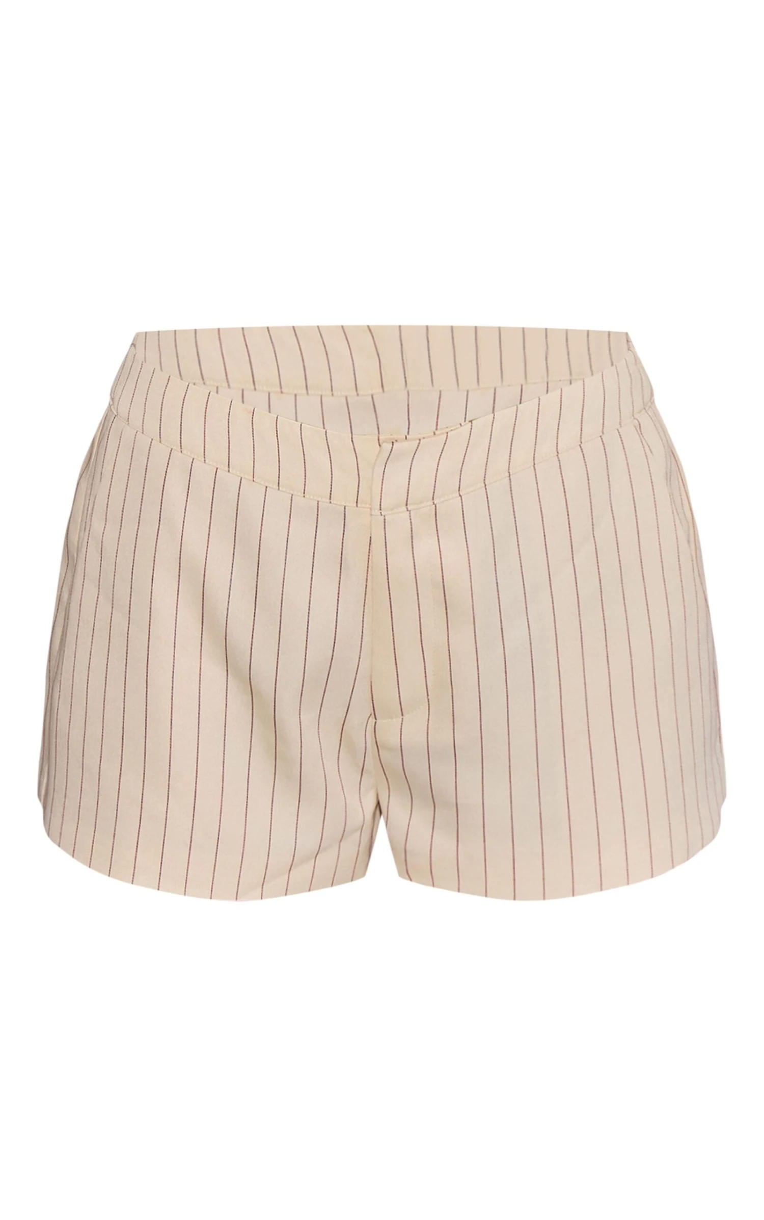 Cream Pinstriped Tailored Shorts 6 Cream Pinstriped Tailored Shorts - Image 6