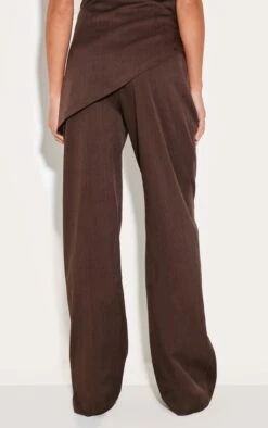Prettylittlething Chocolate Woven Wide Leg Pants Tailored -Pretty Little Thing Shop cf375f2ca6ca1c1684ddd17199aa5d667b4fb431 cnl9431 3