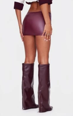 Prettylittlething Burgundy Faux Leather Micro Mini Skirt -Pretty Little Thing Shop cffdc2ddb8692d6845c8df63625c6e57ad183476 cnl3828 3