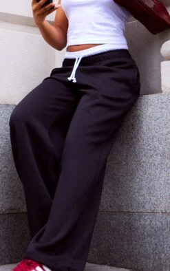 Prettylittlething Black Boxer Waistband Wide Leg Sweat Sweatpants 8 Prettylittlething Black Boxer Waistband Wide Leg Sweat Sweatpants -Pretty Little Thing Shop d06cf27b51d2ae112d6c25921ae4ad746a49518d CNK1922 4 black boxer waistband wide leg sweat joggers