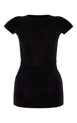 Prettylittlething Black Cap Sleeve Slinky Skort Romper -Pretty Little Thing Shop d0a346495d3e7bf83823419b74b80ac0cd61c34b cni9148 5