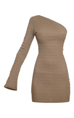 Prettylittlething Khaki Textured One Shoulder Long Sleeve Bodycon Dress -Pretty Little Thing Shop d0ba97ccfa98af0b348fab57383b93afe9f8d0c0 CNN7338 5 khaki textured one shoulder long sleeve bodycon dress
