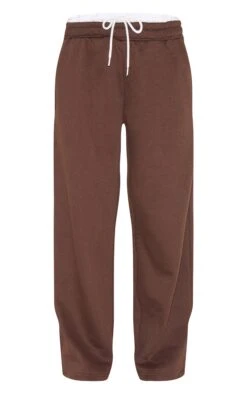 Prettylittlething Chocolate Boxer Waistband Wide Leg Sweat Sweatpants -Pretty Little Thing Shop d11b398d5b646dd19327d53d3d96773f231fe3b3 CNL3839 5 dark grey boxer waistband wide leg sweat joggers