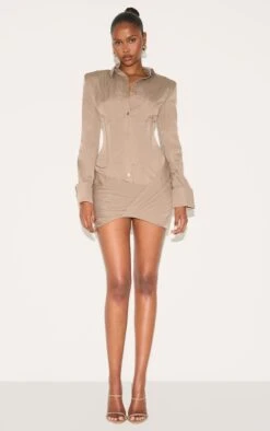 Prettylittlething Mushroom Structured Woven Wrap Shirt Dress -Pretty Little Thing Shop d1dc2297bb665f27e50e2a99e7771cc87eef6b24 CNM5987 3 mushroom structured woven wrap shirt dress