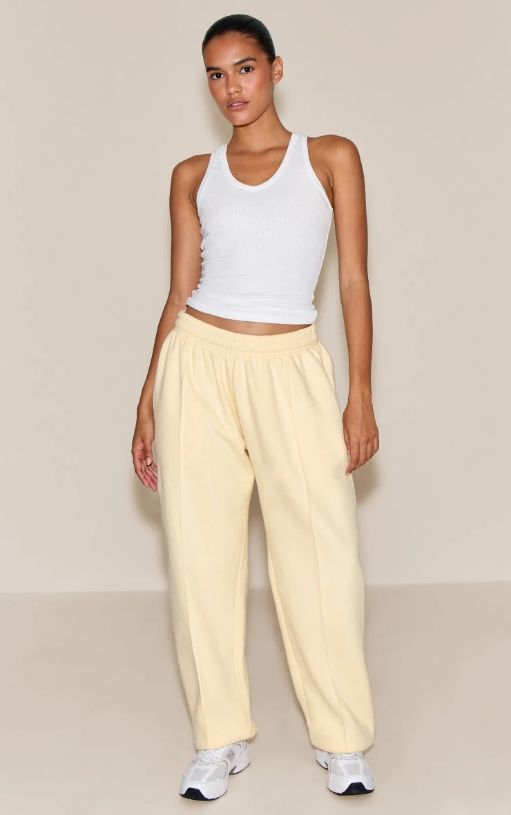 Buttercream Pintuck Oversized Cuffed Sweatpant 1 Buttercream Pintuck Oversized Cuffed Sweatpant