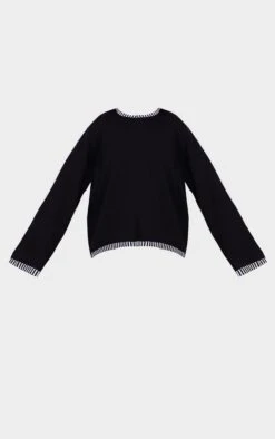 Prettylittlething Monochrome Contrast Stitch Detail Knit Oversized Sweater 9 Prettylittlething Monochrome Contrast Stitch Detail Knit Oversized Sweater -Pretty Little Thing Shop d213ed4bf1f0ba84166686ca6ddf7f6b78895005 cnj6095 5