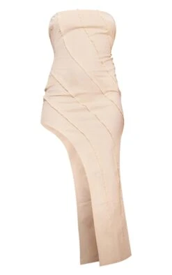 Prettylittlething Stone Frayed Seam Detail Asymmetric Denim Midi Dress -Pretty Little Thing Shop d21fe6b357b9ebabf8058d46da6755969066181f cnf2175 5